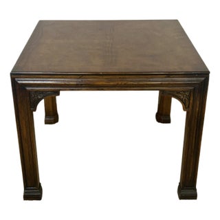 Henredon Burl Wood Parquet Side Table - French Provincial Style (1970s) For Sale