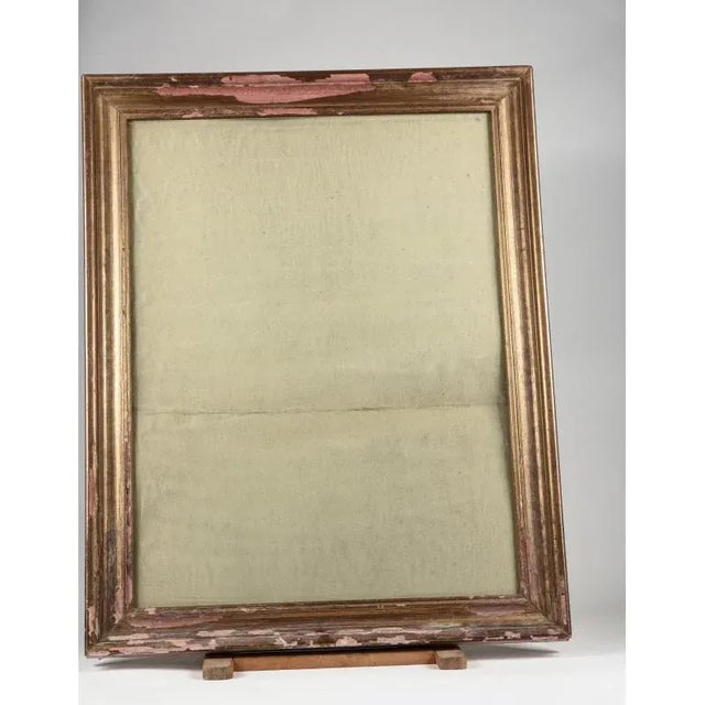 1950s Mid-Century Golden Frame Mirror For Sale - Image 5 of 5