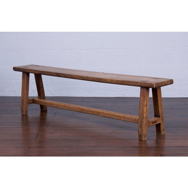Antique Rustic Country French Farmhouse Oak Bench Chairish
