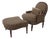 Century French Louis XVI Style Bergere Chair & Ottoman For Sale
