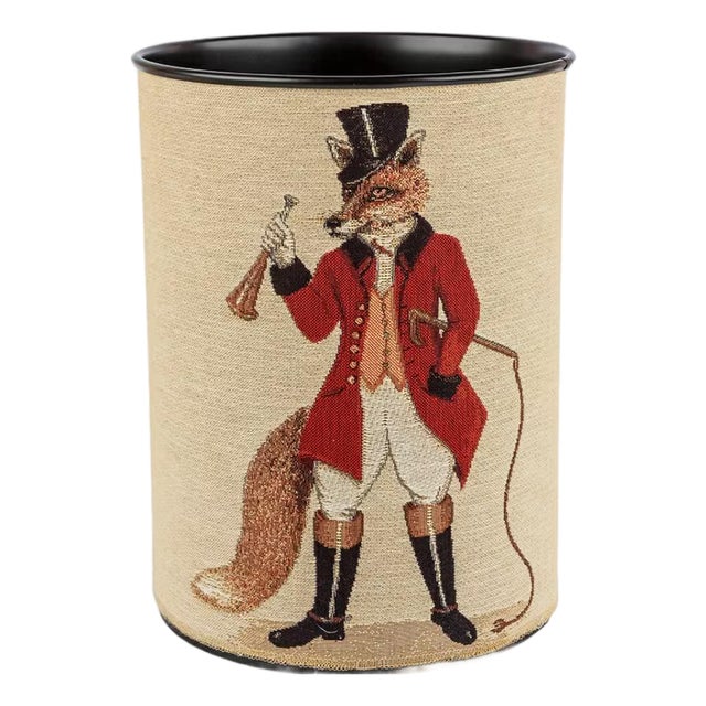 The Hon. Freddie Fox Tapestry Waste Bin For Sale