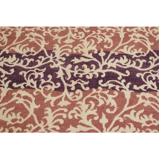 Textile 1990s Modern Purple Wool & Viscouse Rug - 5'2 X 7'4 For Sale - Image 7 of 8