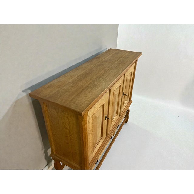 High Oak Sideboard by Henning Kjærnulf for Nyrup Møbelfabrik, Denmark, 1960s For Sale - Image 4 of 10