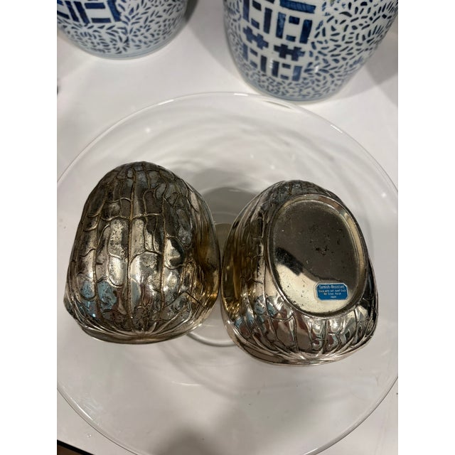 Mid-Century Modern Vintage 1970s f.b. Rogers Silverplate Walnut Form Trinket Box For Sale - Image 3 of 7