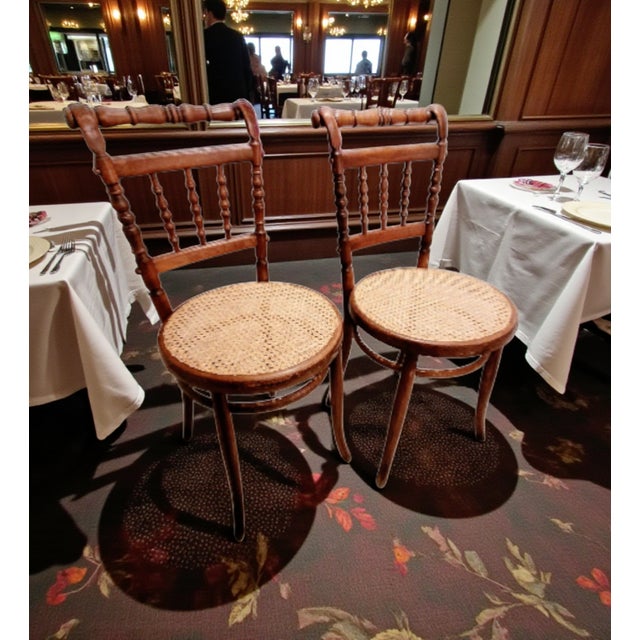 Antique Bistro Chairs by Michael Thonet, Austria, 1890s, Set of 2 For Sale - Image 4 of 15