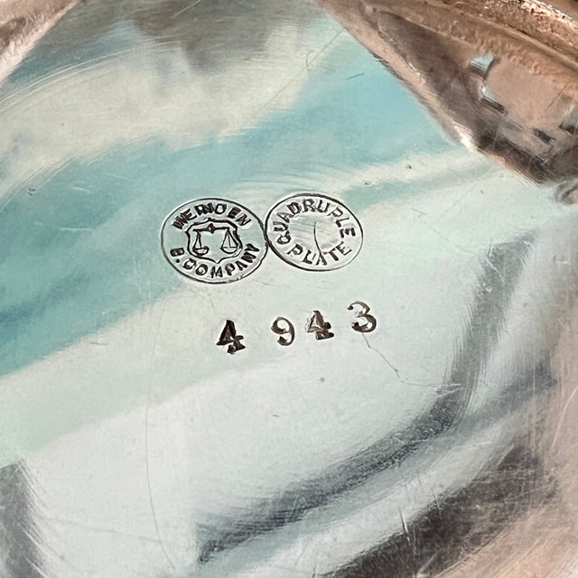 Antique Victorian Quadruple Silverplate Butter Cooler With Cow Finial For Sale - Image 11 of 12