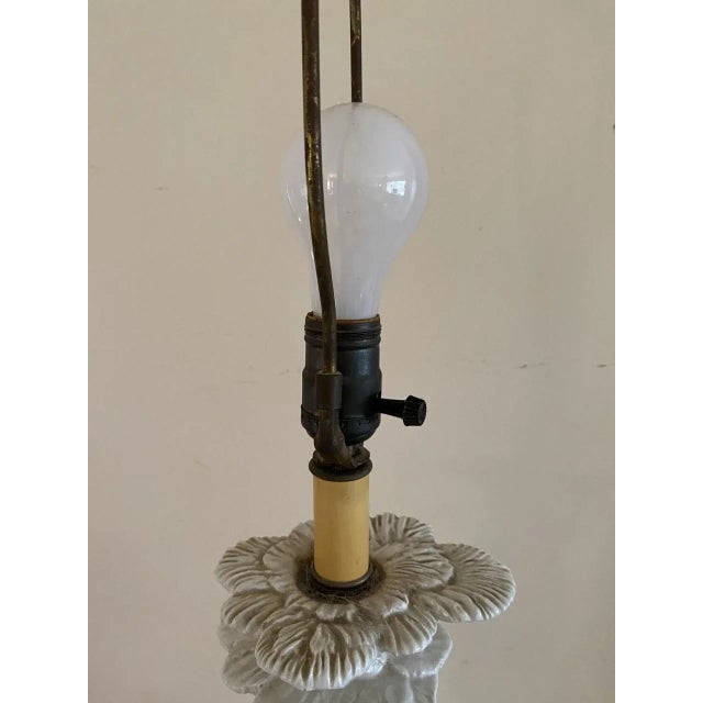 Vintage 1960s Italian Blanc De Chine Geisha Lotus Lamp For Sale In West Palm - Image 6 of 11