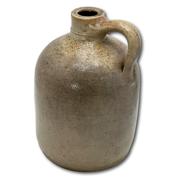Excellent Small 1 Gallon Antique American Blue Decorated Stoneware Spirts Jug by N. A. White & Son in Utica N. Y. 1870s For Sale - Image 15 of 18