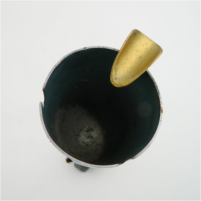 1950s Vienna Brass Aluminum Standing Ashtray by Karl Hagenauer, 1950s For Sale - Image 5 of 18