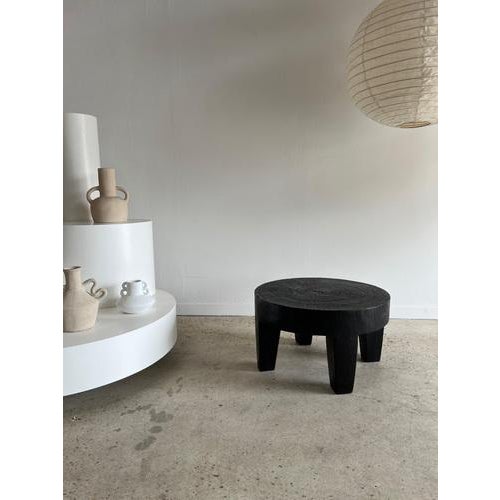 Quadripod Coffee Table in Black Monoxyl Wood For Sale - Image 14 of 18