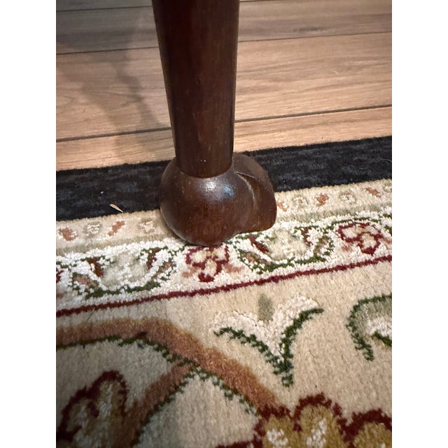 Antique Patented Sliding Seat Mahogany Triangular Corner Chair With Turned Legs and Brass Castor For Sale - Image 10 of 15