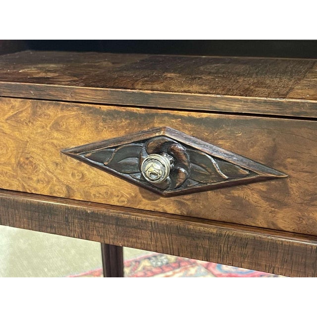 Art Deco Bedside Table in Rosewood and Walnut Burl with Marble Top For Sale - Image 13 of 18