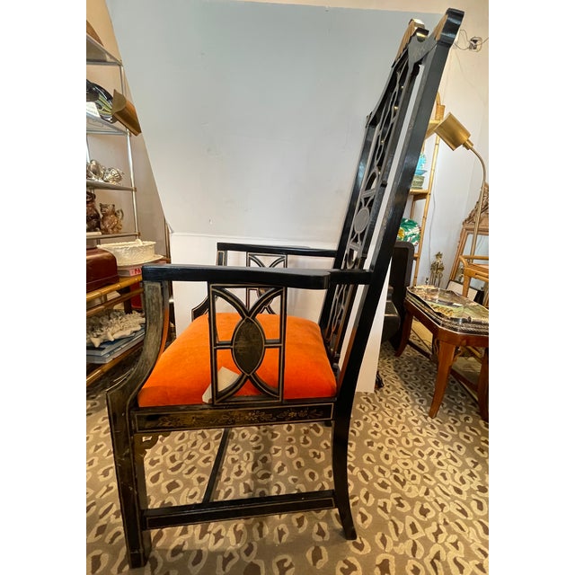 Chinoiserie Pagoda Chair Regency Style For Sale - Image 4 of 13