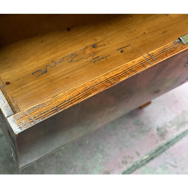 Wood Baroque Inlaid Dining Table with Drawer, 1800s For Sale - Image 7 of 10