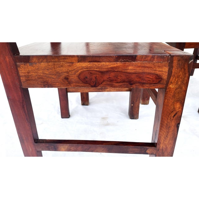 Modernist Table and Chairs in Rosewood, 1970s, Set of 5 For Sale - Image 9 of 18