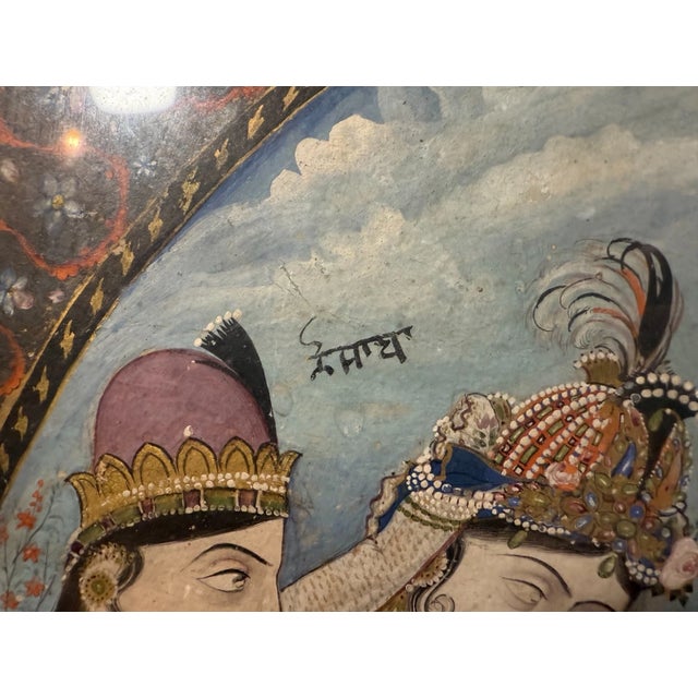 18th Century Large Antique 18th Century Mughal Sikandar India Watercolor Painting Manuscript For Sale - Image 5 of 18