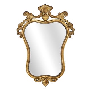 20th Century Belgian Baroque Mirror in Gilded Wood, 1950s For Sale