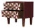 Red Optical Murano Glass Bedside Tables with Brass Trim from Justfurnituress SRL, Set of 2 For Sale
