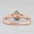 1950s 0.43ctw Round Diamond Halo Engagement Ring 14k Rose Gold Size 6.5 Vintage For Sale - Image 5 of 9
