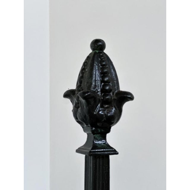 Large Ornate Cast Iron Hall Tree Coat Stand with Twelve Hooks For Sale - Image 10 of 14