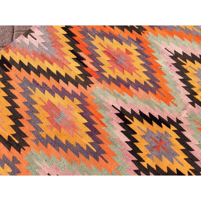 Textile Bohemian Style Kilim Rug - 73" X 106" For Sale - Image 7 of 11