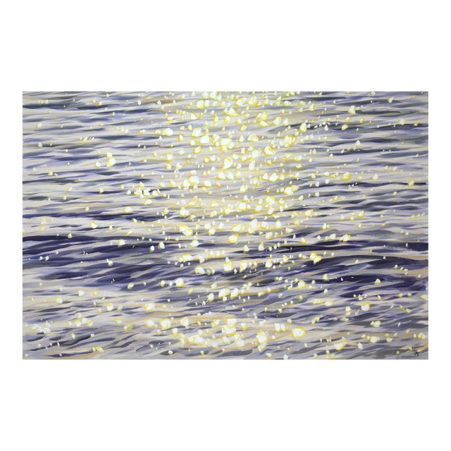 Magic Glare on the Water.Original Modern Hand Painting For Sale