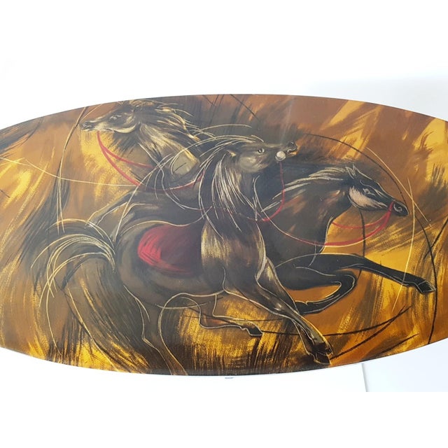 Plastic Resin Coffee Table with Horses, 1960s-1970s For Sale - Image 6 of 6