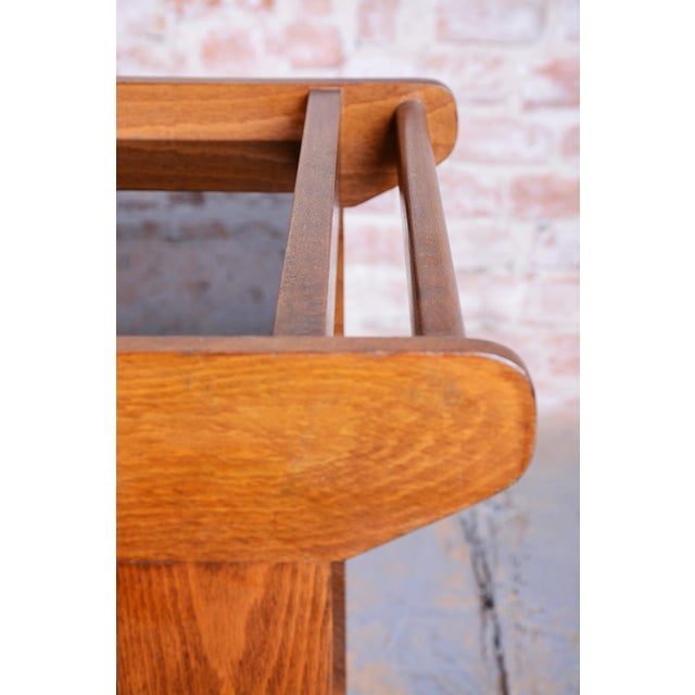 Mid-Century Modern Mid-Century Modern Trolley in Oak and Chromed Steel, Czech, 1960s For Sale - Image 3 of 14