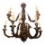 19th Century Italian Carved Wood and Iron Chandelier For Sale