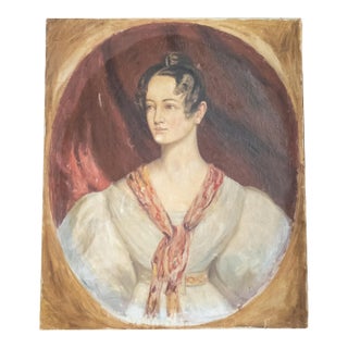 20th Century Portrait of a Lady in 19th Century Style For Sale