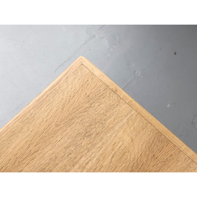 Tan Extendable Oak Dining Table, 1970s For Sale - Image 8 of 18