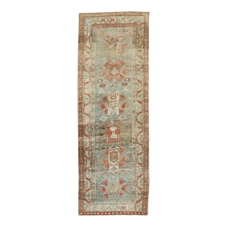 Antique Zabihi Collection Persian Bidjar Runner - 3'7" x 10' For Sale