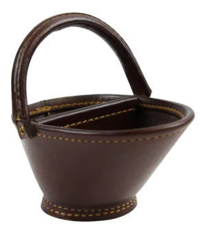 Brown Leather Pipe Bucket