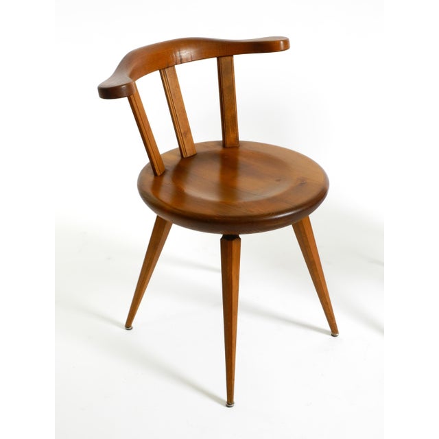 Mid-Century Wood Sprouted Low Back Chairs, 1950s, Set of 5 For Sale - Image 6 of 18