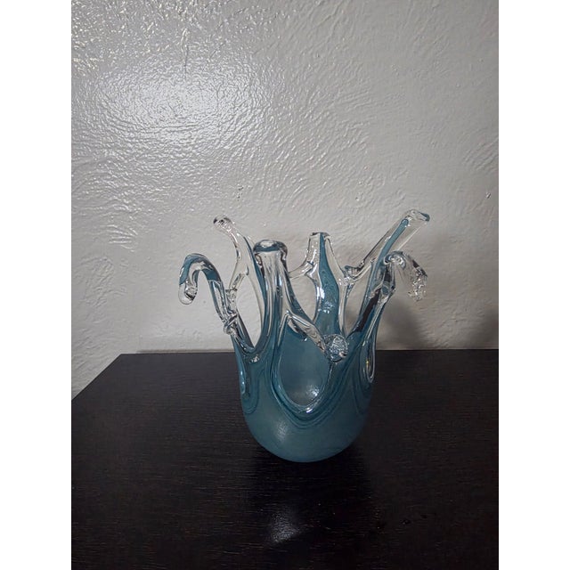 Glass Vintage Italian Hand Blown Art Glass Sculpture Biomorphic For Sale - Image 7 of 12