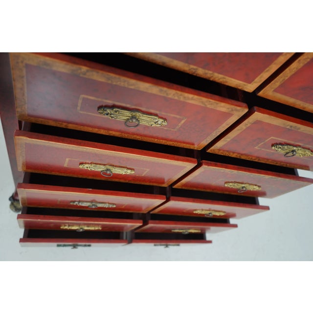 French Neopolanic Style 16 Drawer High Chest For Sale - Image 4 of 12