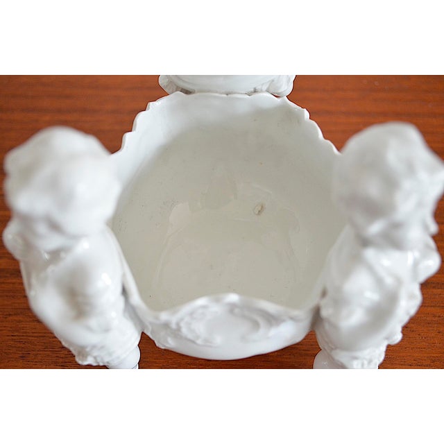 Antique Porcelain Bowl with Cherubs, 1910s For Sale - Image 9 of 10