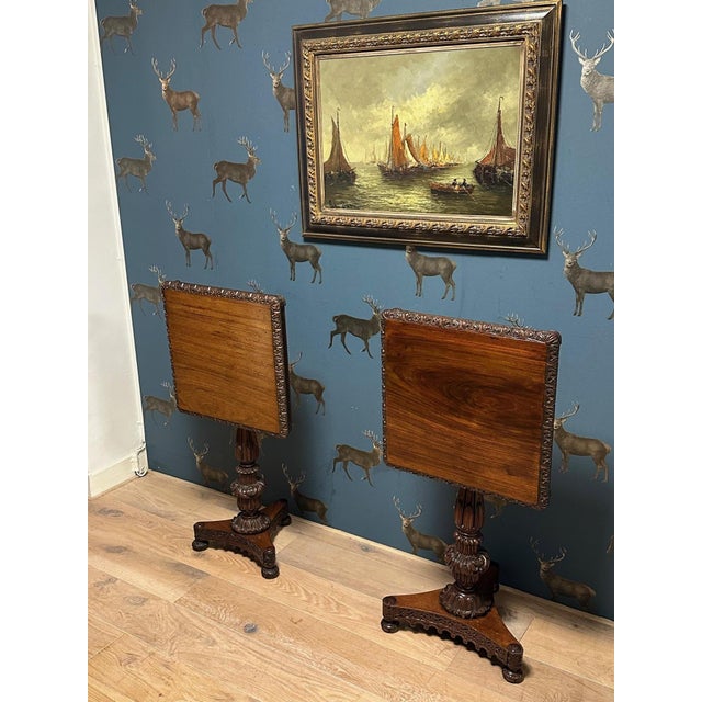 Anglo-Indian Tilt Top Tables, Set of 2 For Sale - Image 14 of 18
