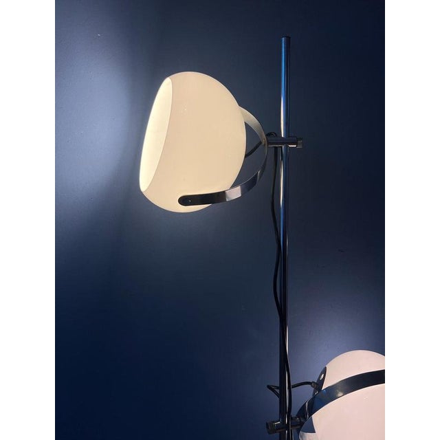 Vintage White Mushroom Floor Lamp from Dijkstra For Sale - Image 6 of 13