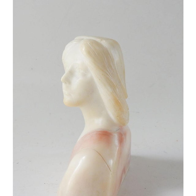 Antique Carved Italian Alabaster Sculpture Bust of Woman Chairish