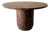 1970s Mid-Century Modern Round Burlwood Pedestal Dining Table For Sale