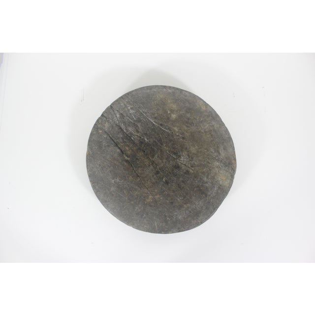 Indian Vintage Primitive Rustic Chapati Wood Board Riser For Sale - Image 3 of 14