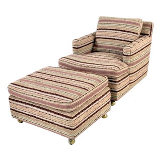 Edward Wormley Lounge Chair and Ottoman for Dunbar, 1960 For Sale