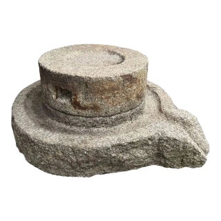 Timeworn Solid Stone Grain Grinder From Java. Sculptural Artifact C. 1800 For Sale