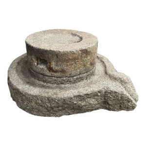 Timeworn Solid Stone Grain Grinder From Java. Sculptural Artifact C. 1800