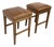Brownstone Cognac Leather Counter Stools, Pair For Sale