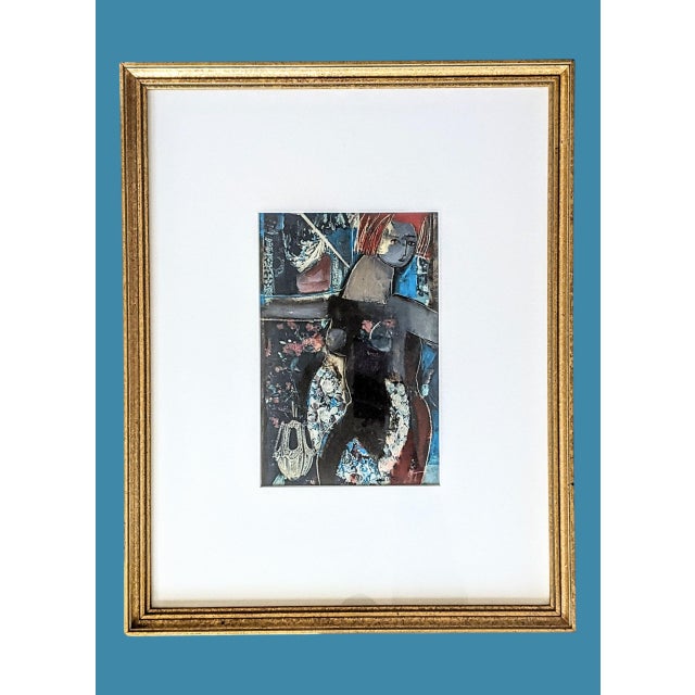 An Original Nude Figural Collage Mixed Media Signed by the Artist 15.25"W x 19.25"H