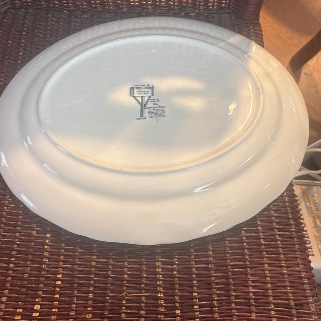 Johnson Brothers 1990s Johnson Brothers Friendly Village Christmas Platter For Sale - Image 4 of 4