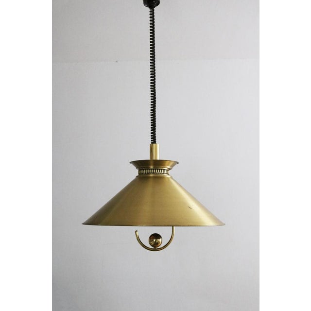 Danish pendant light by hugo frandsen, 1960s made in denmark simple danish design height adjustable from 90cm to 160cm...