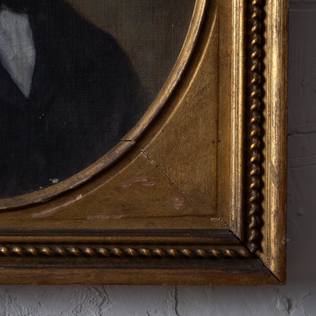 A Pair of American Portrait Paintings, 19th Century For Sale - Image 12 of 12